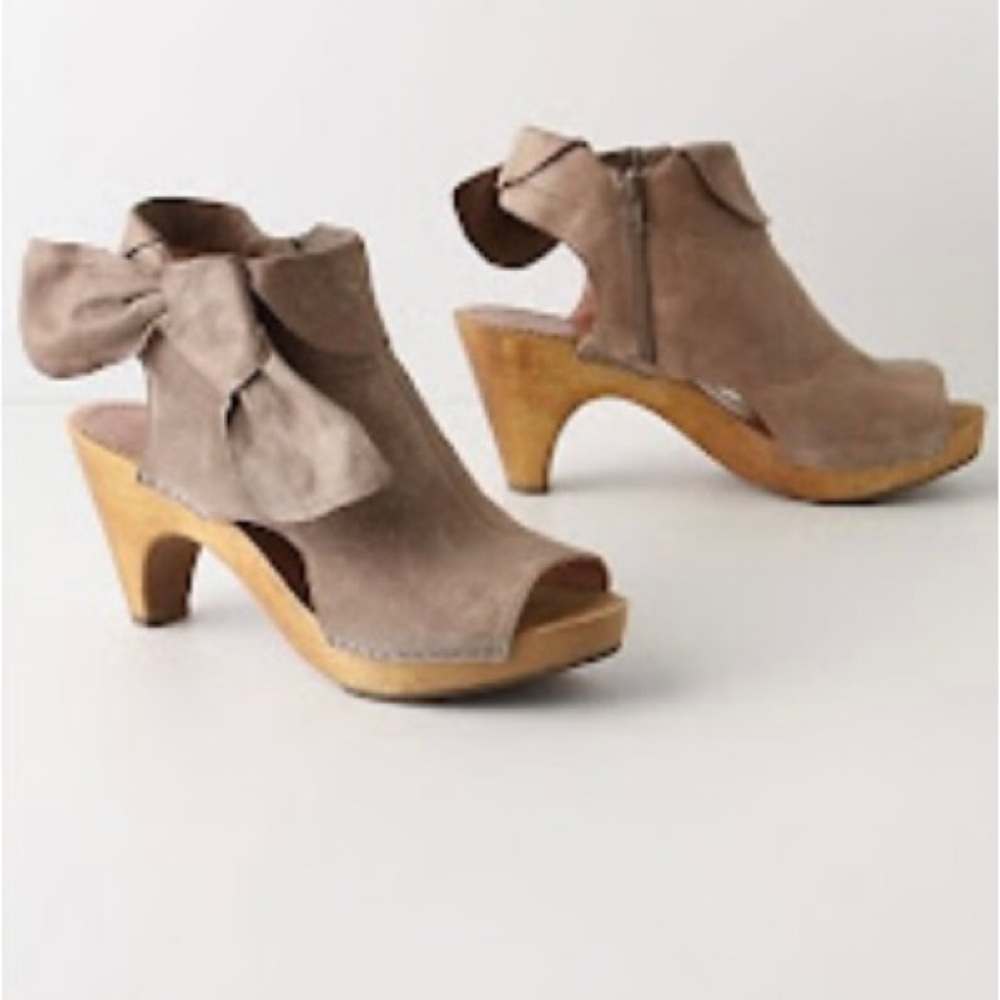 Miss Albright leather wooden heels ladies size 10.5
